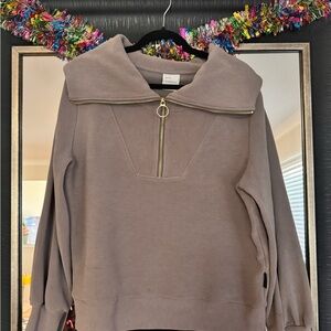 Varley Taupe Pullover Sweater